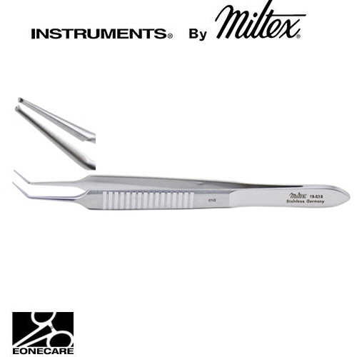 [Miltex]밀텍스 McPHERSON Micro Corneal Suturing Forceps #18-838 3-1/2&quot;(8.9cm),angled,0.2mm