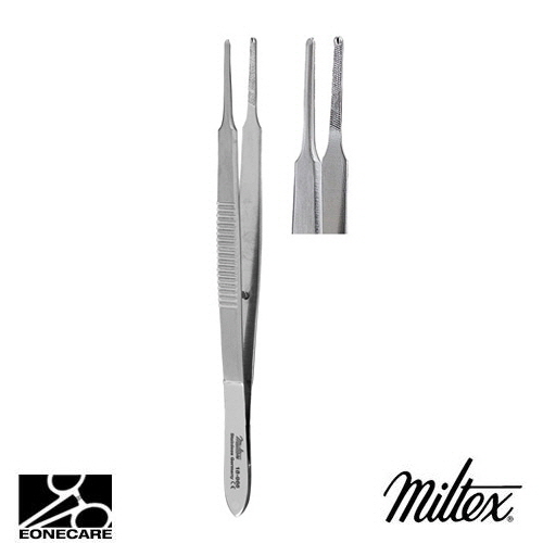 [Miltex]밀텍스 McCULLOUGH Suturing Forceps #18-966 4&quot;(10.2cm),1.5mm1 x 2 teeth with cross serrated jaws