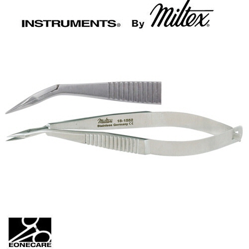 [Miltex]밀텍스 McCLUER Iris Scissors #18-1552 3-3/4&quot;(9.5cm),angled on flatdelicate 4mm blades with sharp tips