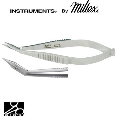 [Miltex]밀텍스 McCLUER Iris Scissors #18-1550 3-3/4&quot;(9.5cm),angled to side4mm blades with delicate sharp tips
