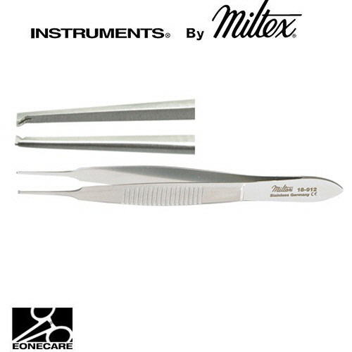 [Miltex]밀텍스 LESTER Fixation Forceps #18-912 delicate 1 x 2 teeth,0.6mm wide3-3/4&quot;(9.5cm)