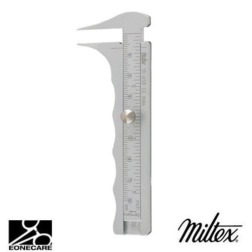 [Miltex]밀텍스 JAMESON Caliper #18-658 3-3/4&quot;(9.5cm)graduated in inches and millimeters with thin tips